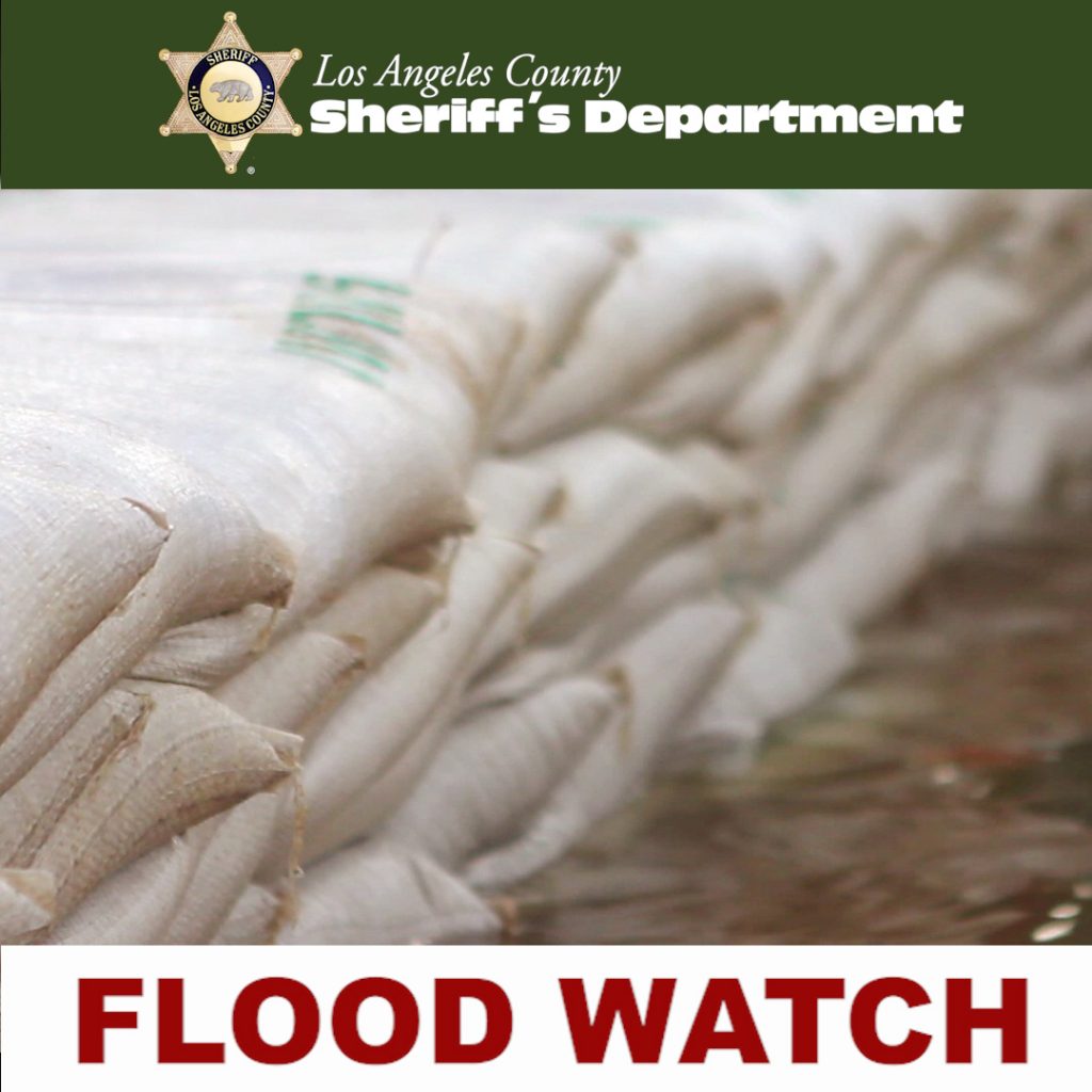 sandbags in flood waters